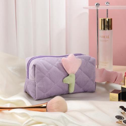 North Elara Corduroy Makeup Bag – Portable Large Capacity