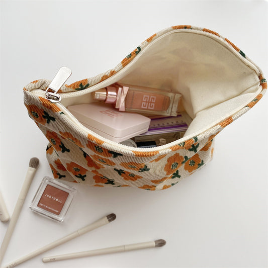 North Elara Corduroy Travel Makeup Organizer