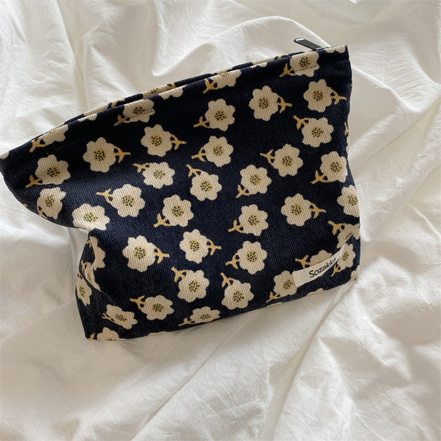 North Elara Corduroy Travel Makeup Organizer