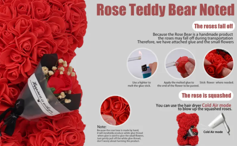 North Elara Bloom Bear™ – Forever Rose Gift