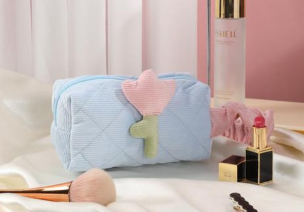 North Elara Corduroy Makeup Bag – Portable Large Capacity