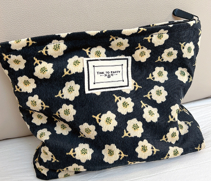 North Elara Corduroy Travel Makeup Organizer